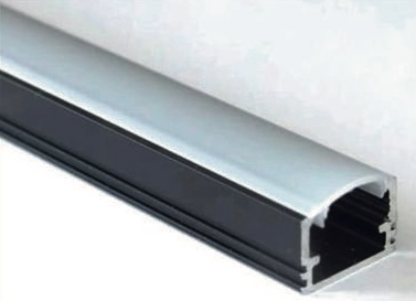 سكة بروفايل ألمنيوم أسود عرض 2 ارتفاع 1.5 بدون شفة