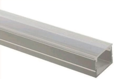 سكة بروفايل ألمنيوم سلفر عرض 2 ارتفاع 1.5 بدون شفة