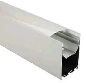 سكة بروفايل تعليق سلفر عرض 5 ارتفاع 7.5 بدون شفة